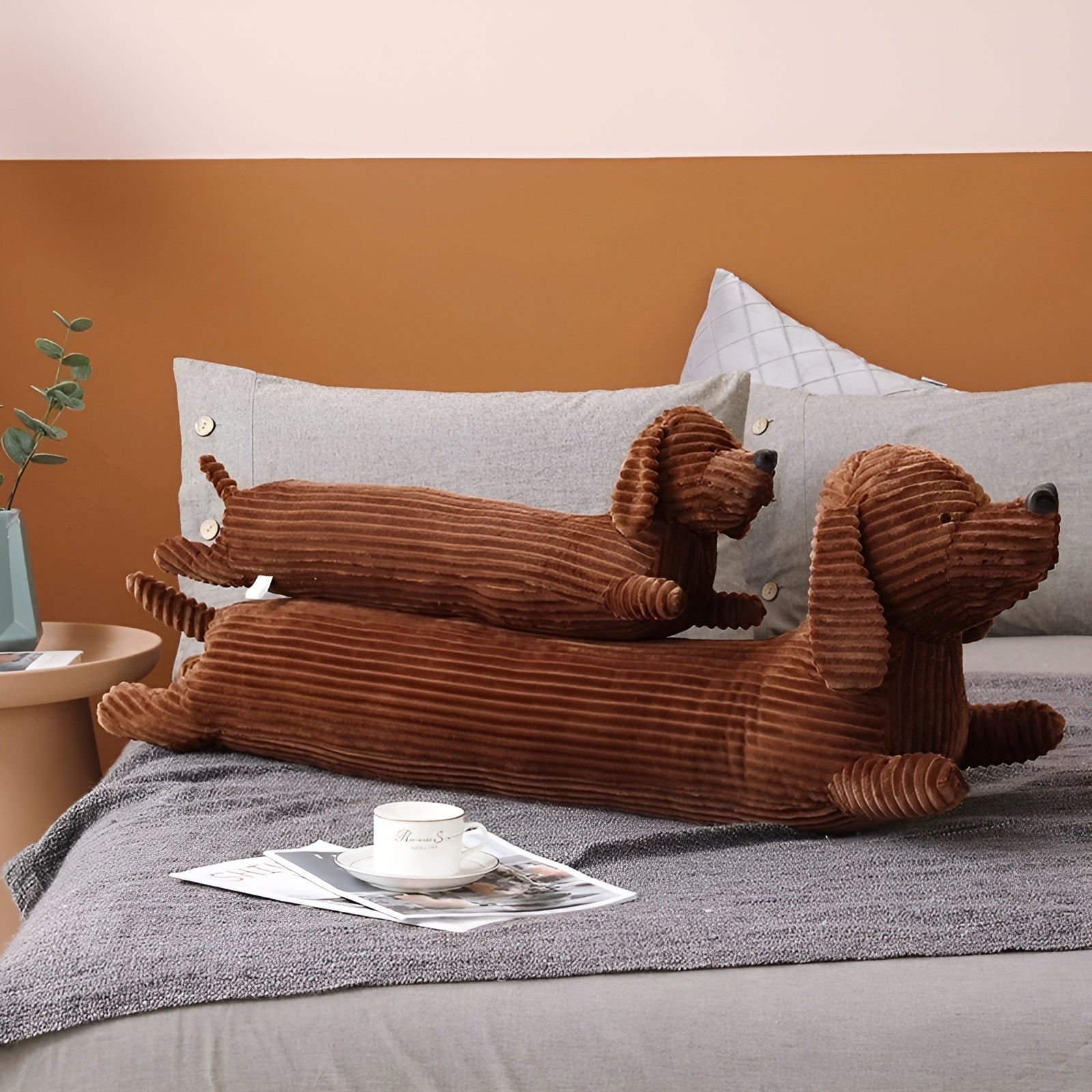 CuddlePup - Dulce almohada de dachshund para momentos de abrazo y relajación