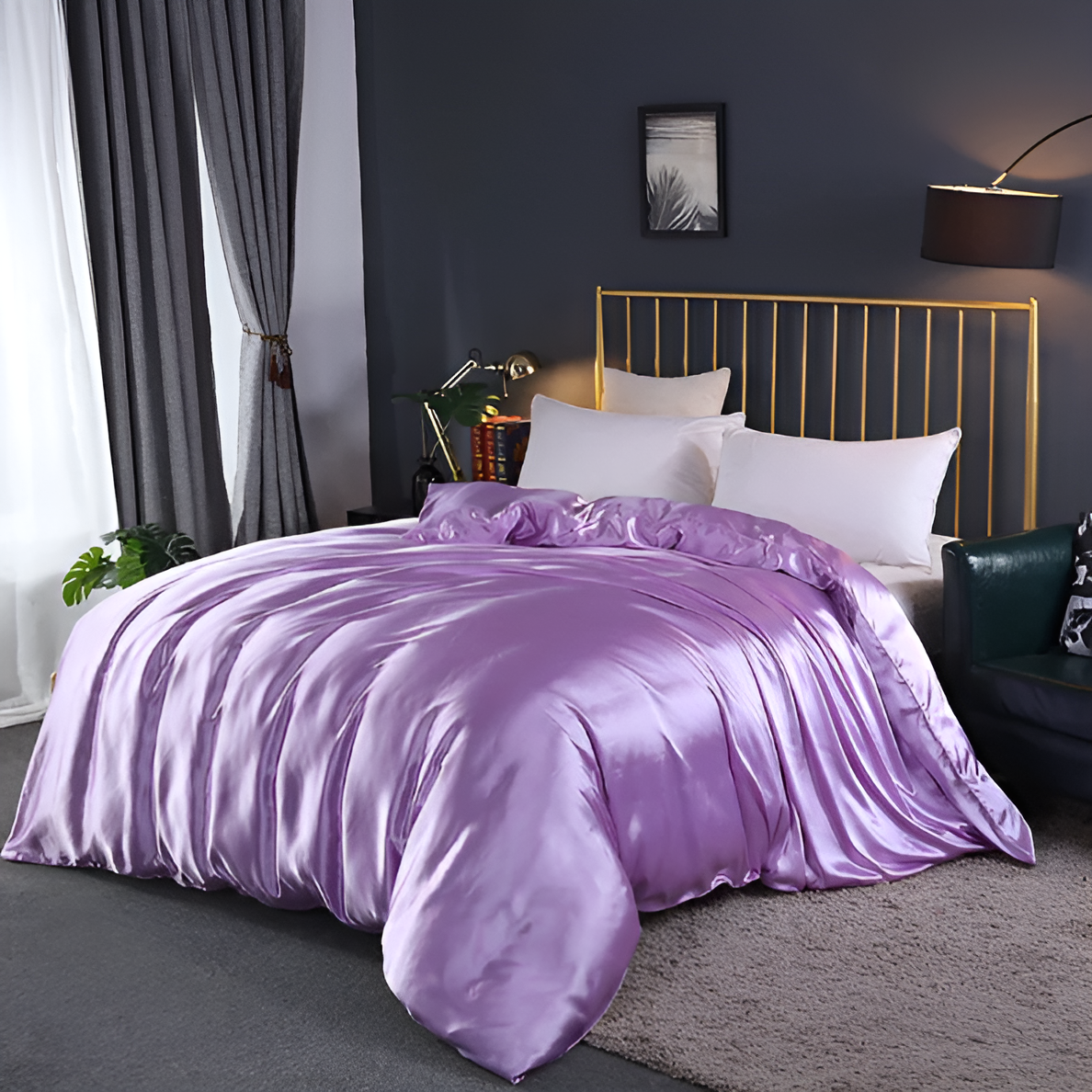 Lisslune | SERENISOFT - Juego de Ropa de Cama de Seda de Morera Premium