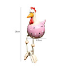 Estatua de Pollo de Grandes Ojos - Artesanía de Resina Resistente a la Intemperie - Estatua de Gallo para Jardín