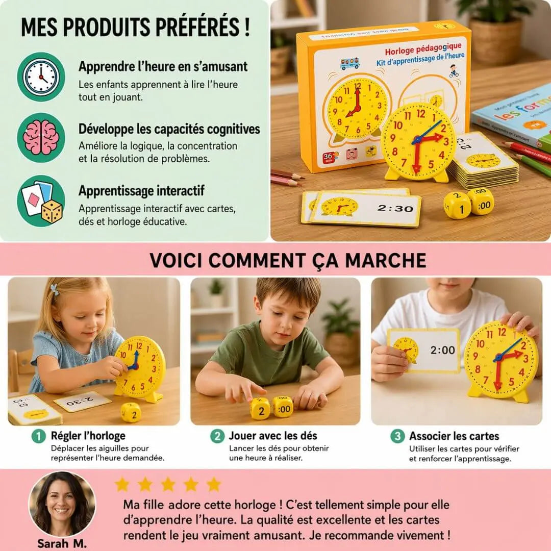 Reloj Montessori para Niños