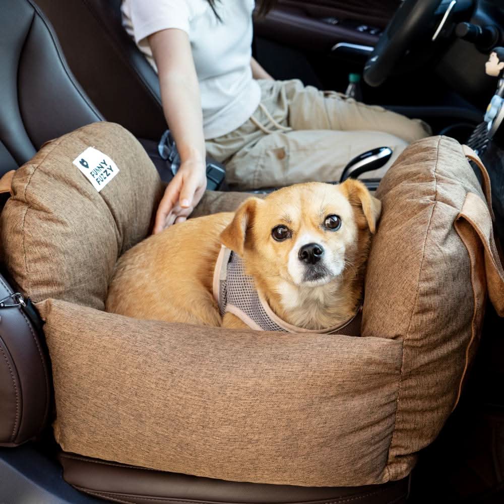 COMFYRIDE DOG SEAT – Cama de asiento para perros con cinturón de seguridad y base antideslizante