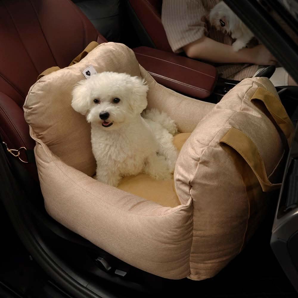 COMFYRIDE DOG SEAT – Cama de asiento para perros con cinturón de seguridad y base antideslizante