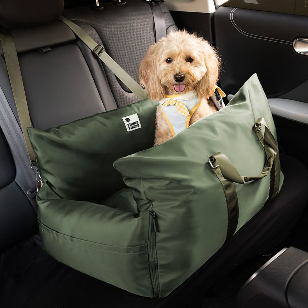 COMFYRIDE DOG SEAT – Cama de asiento para perros con cinturón de seguridad y base antideslizante