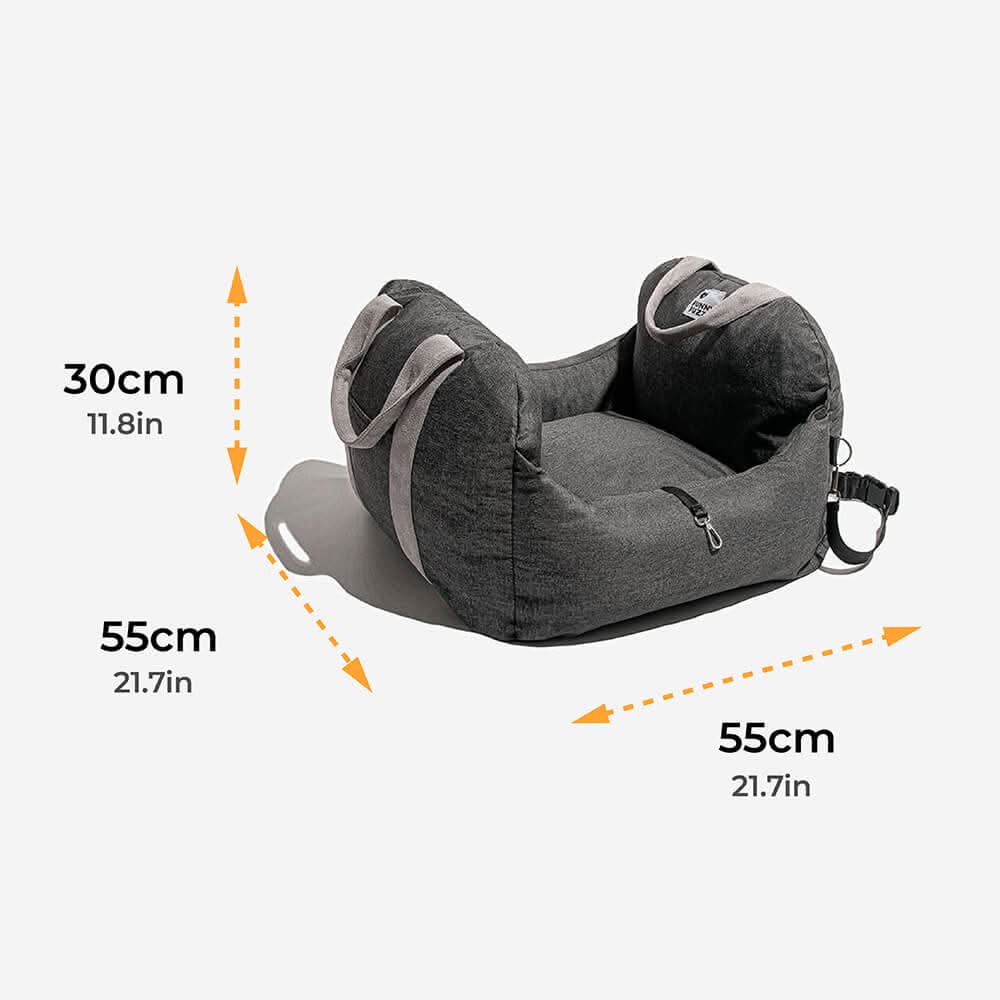 COMFYRIDE DOG SEAT – Cama de asiento para perros con cinturón de seguridad y base antideslizante