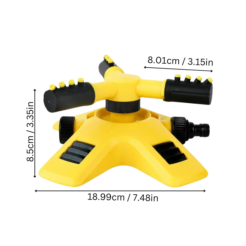 Kalsten | Aspersor de Césped Rotativo de 360° | Boquillas Estables de Múltiples Ángulos para una Cobertura Uniforme en Jardines Amplios