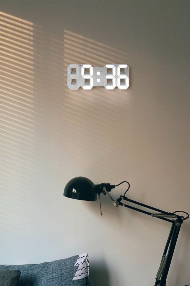 Reloj de Pared LED 3D LumiSync – Reloj Digital Moderno con Iluminación Regulable