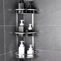 BowLift | Estante de Esquina de Baño de Aluminio Espacial de 3 Capas