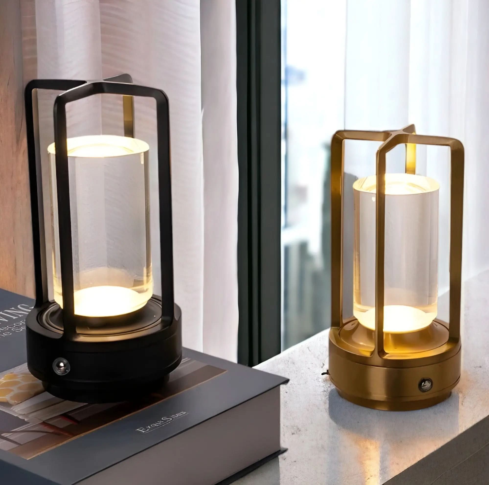 Lámpara de mesa LED escandinava – iluminación elegante y portátil