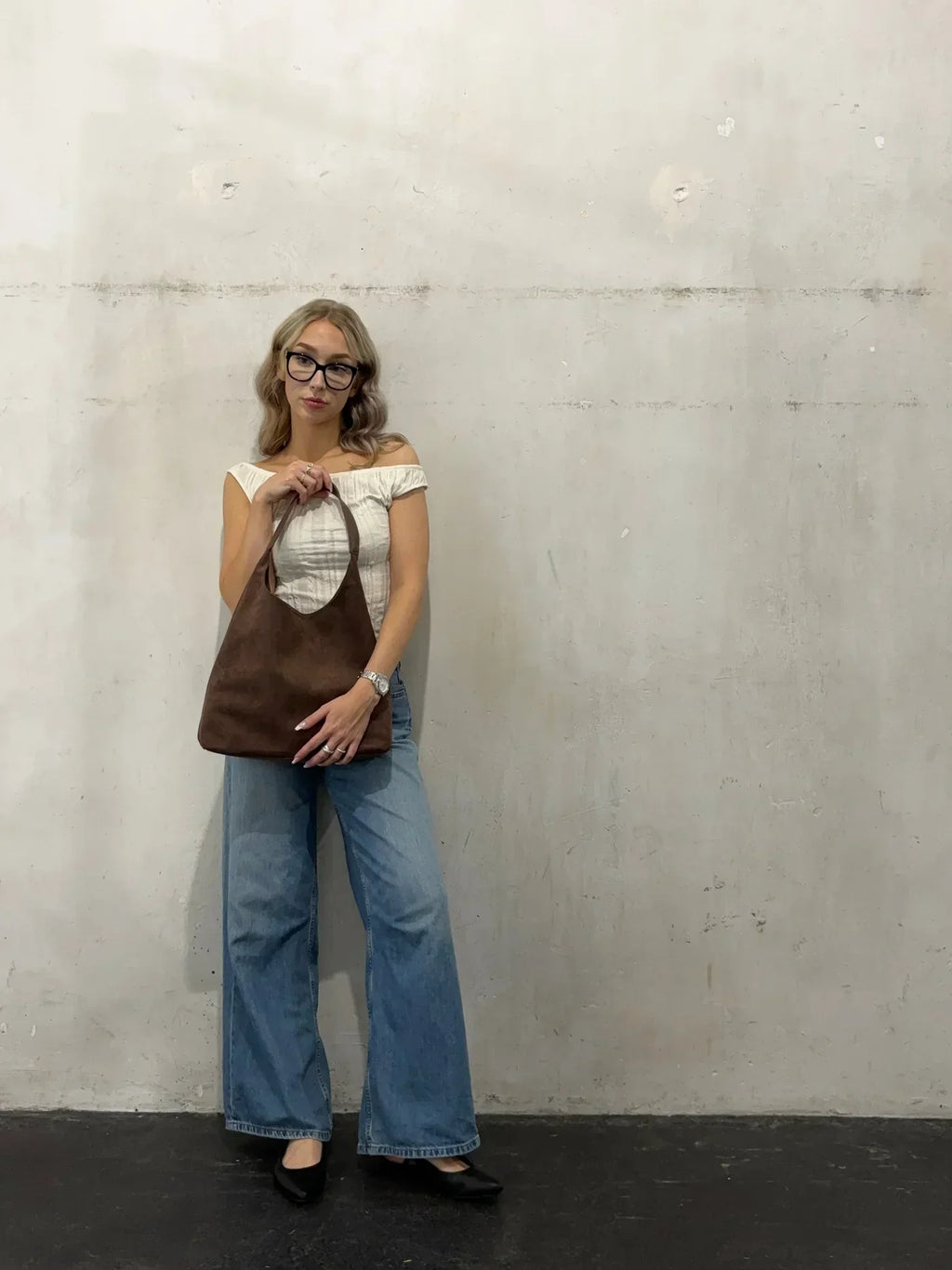 Feya | Bolso de hombro de suave ante