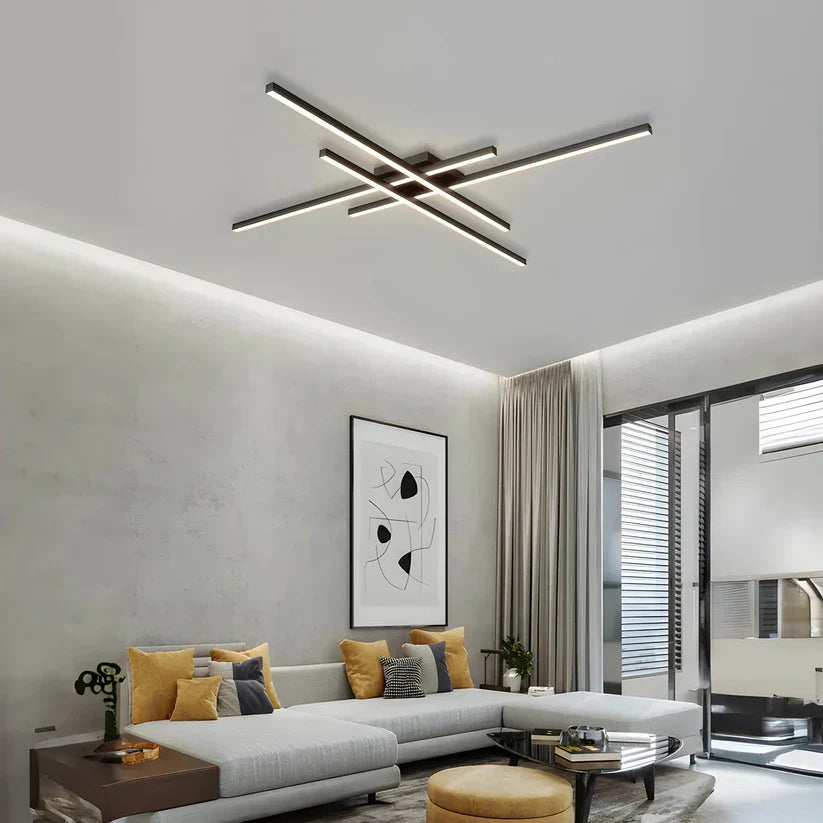 Kaelen | Lámparas de techo con barra transversal y líneas LED