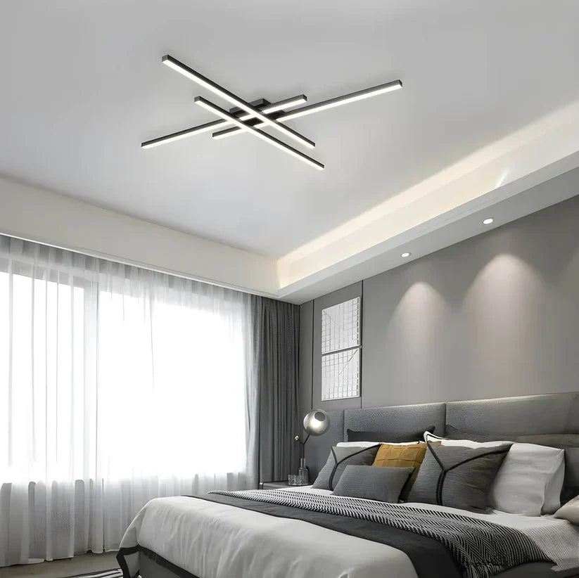 Kaelen | Lámparas de techo con barra transversal y líneas LED