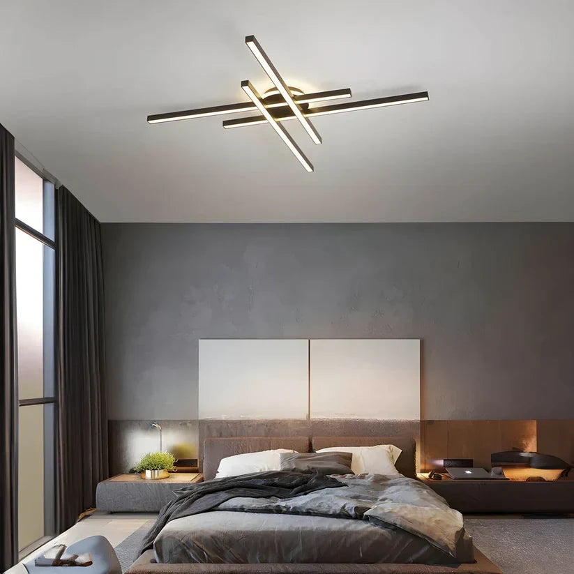 Kaelen | Lámparas de techo con barra transversal y líneas LED
