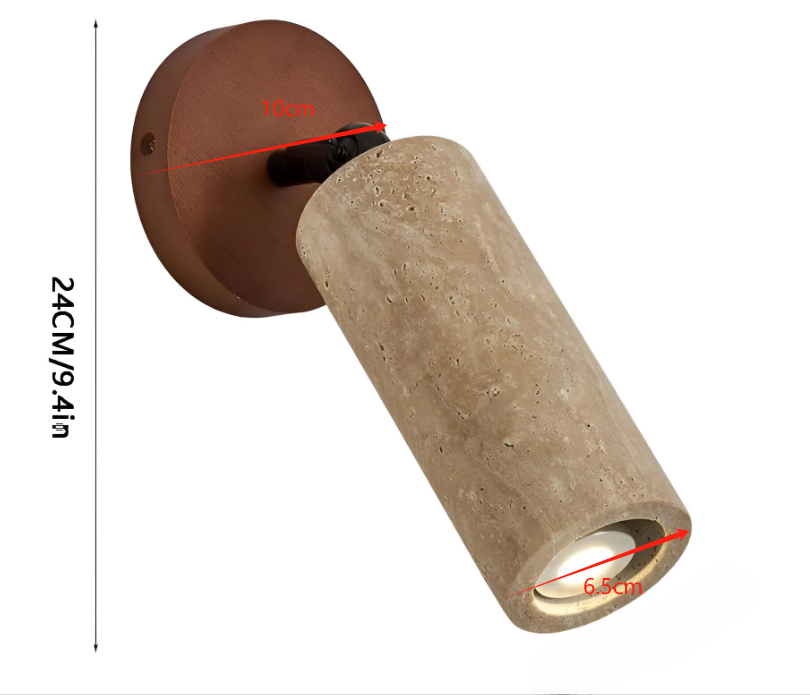 Trawertyn | Lámpara de pared y techo LED de madera regulable
