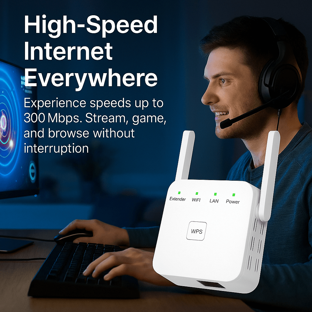 Lisslune | Acelerador de WiFi UltraXtend 5G UK – Mejor Extensor de WiFi de Doble Banda para Cobertura de Señal en Casa y Jardín
