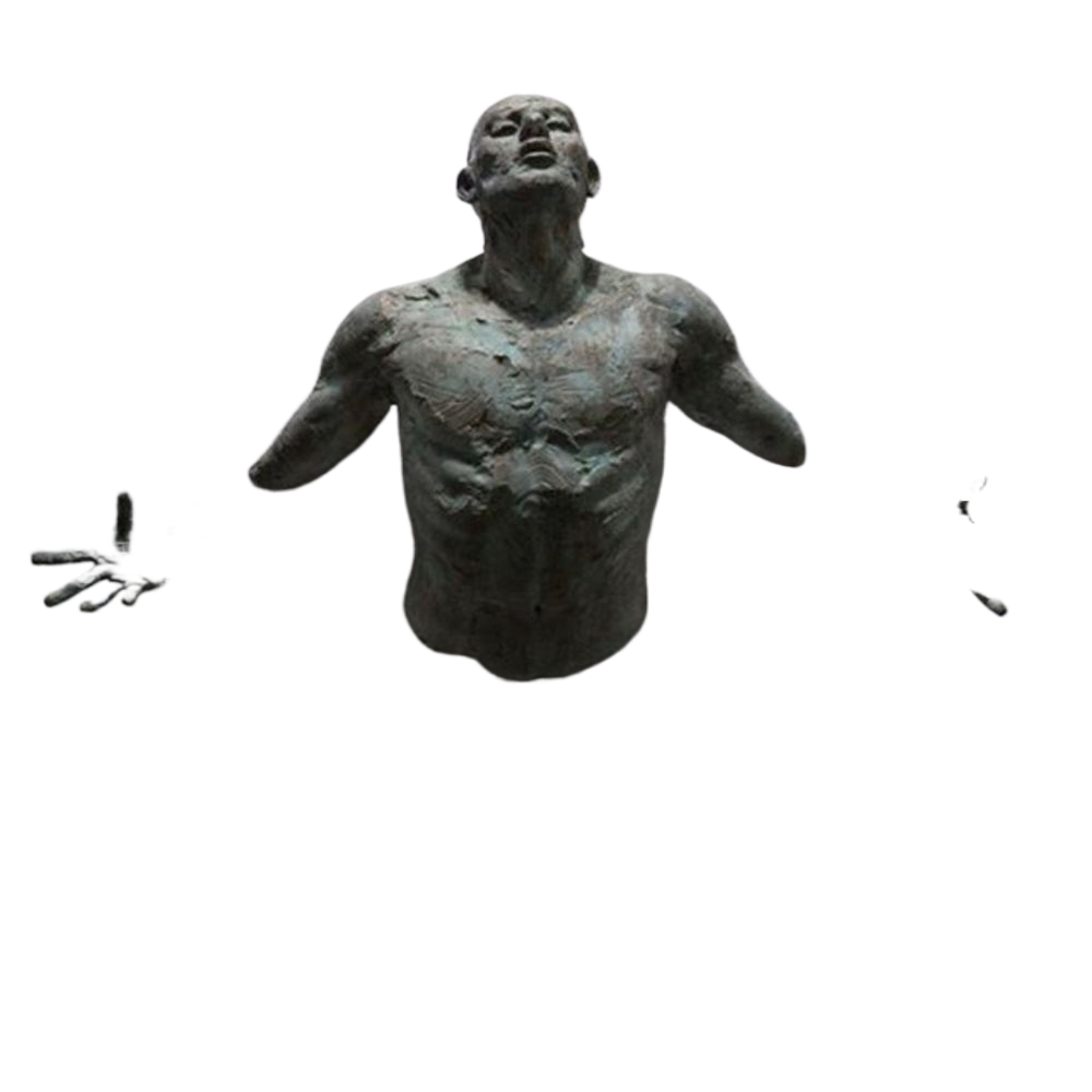 Lisslune | Adorno de Resina de Cobre Artificial Figura Abstracta Arte de Pared Escalador Estatua Escultura 3D a Través de la Pared
