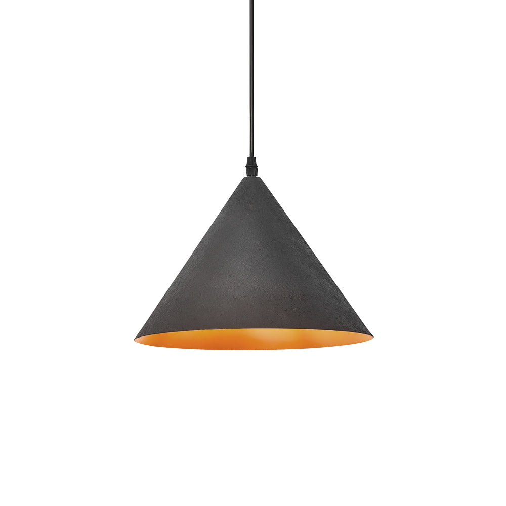 Luz colgante cónica de forma tapered de 1 luz industrial