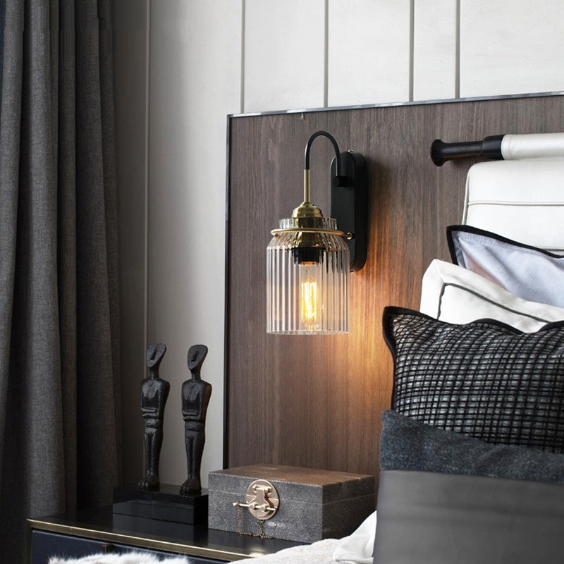 Aplique de Pared de Vidrio Industrial en Forma de Embudo - Iluminación Elegante