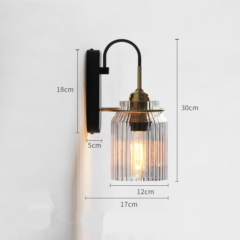 Aplique de Pared de Vidrio Industrial en Forma de Embudo - Iluminación Elegante
