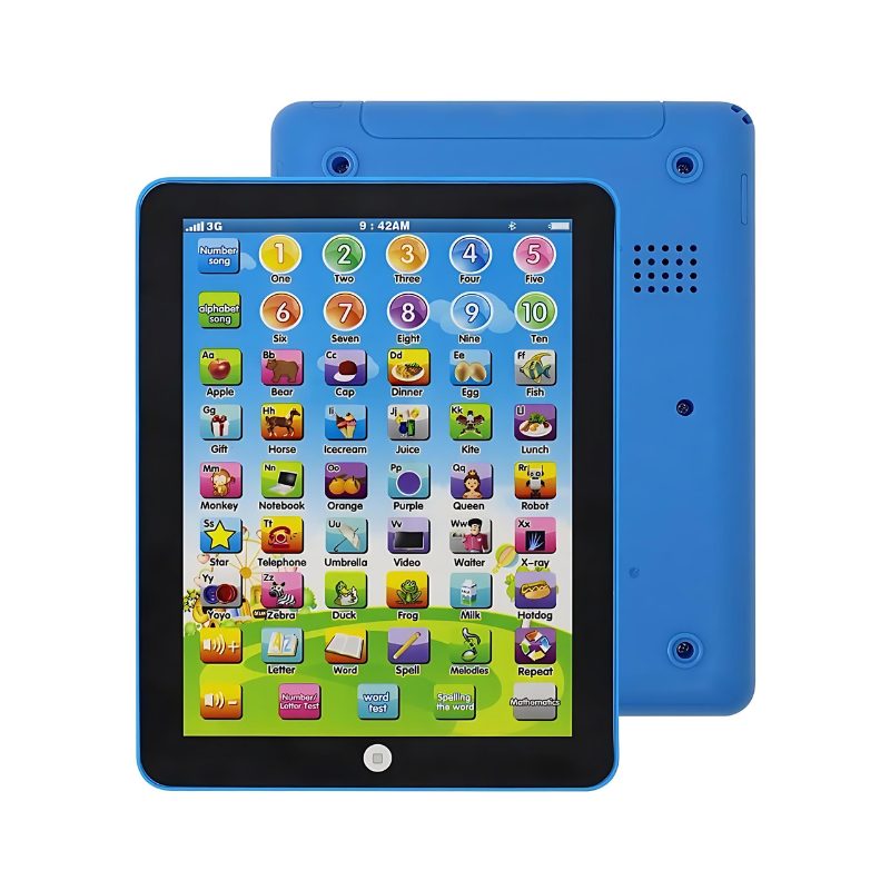 Tableta educativa interactiva para niños de 3 a 6 años + Juegos educativos táctiles + Plástico ABS resistente + Diseño ligero y portátil