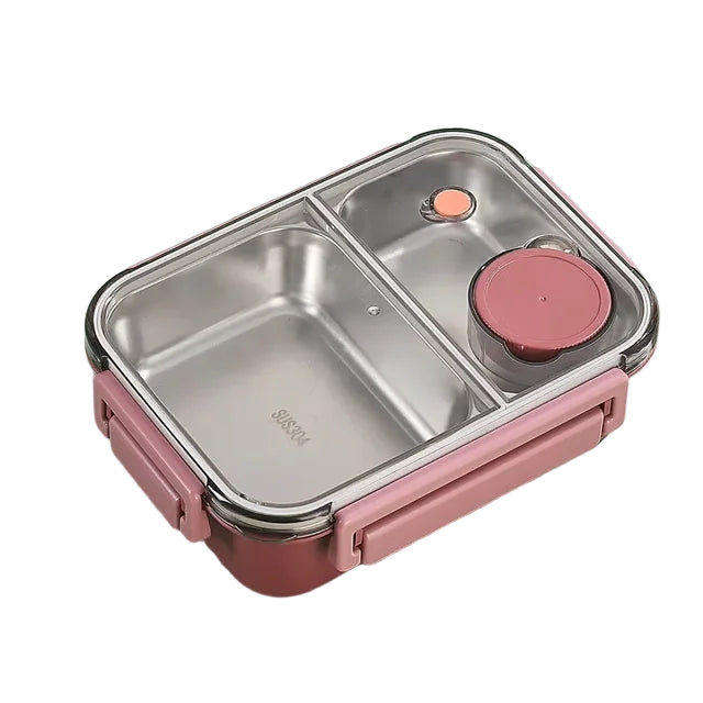 Caja de Almuerzo Aislada de Acero Inoxidable con Diseño Bento