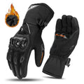 THERMOGRIP Guantes de Moto – Guantes de moto impermeables para invierno con aislamiento de 3 capas y protección de fibra de carbono