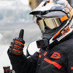 THERMOGRIP Guantes de Moto – Guantes de moto impermeables para invierno con aislamiento de 3 capas y protección de fibra de carbono