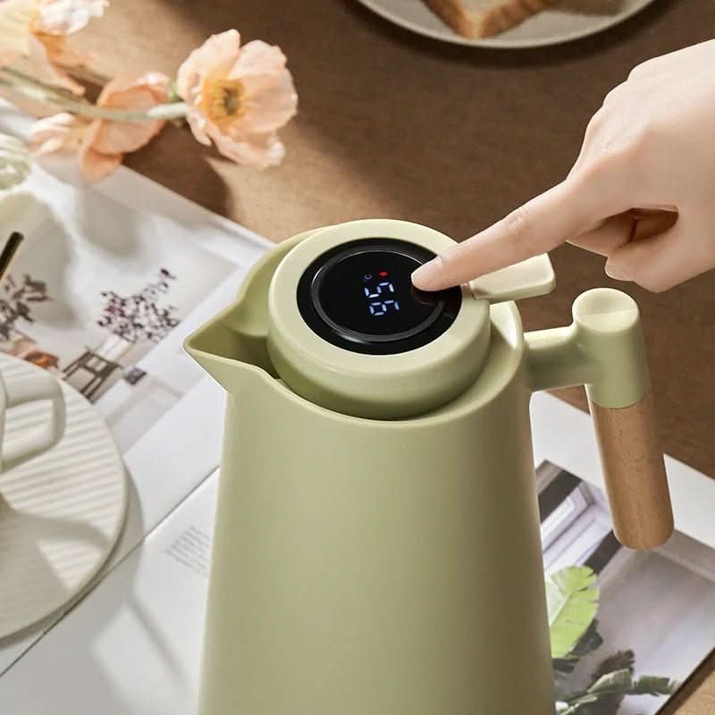 Termo Aislado de Acero Inoxidable con Termómetro – Elegante y Funcional 1L