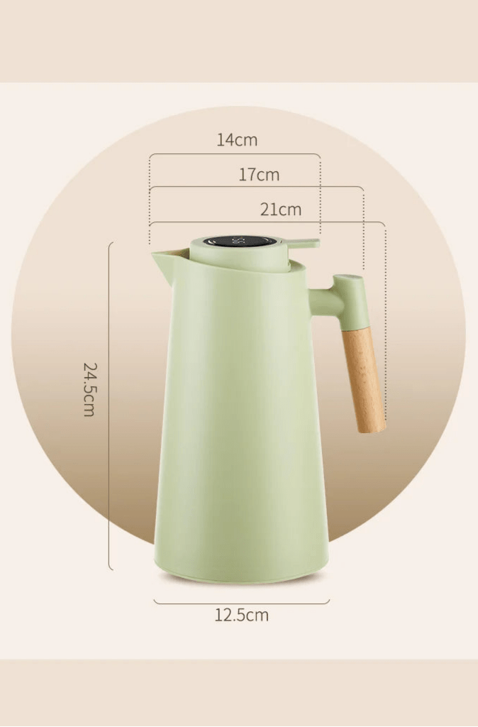 Termo Aislado de Acero Inoxidable con Termómetro – Elegante y Funcional 1L