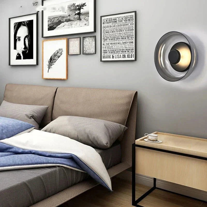 Solviera | Aplique de pared con pantalla de vidrio redonda