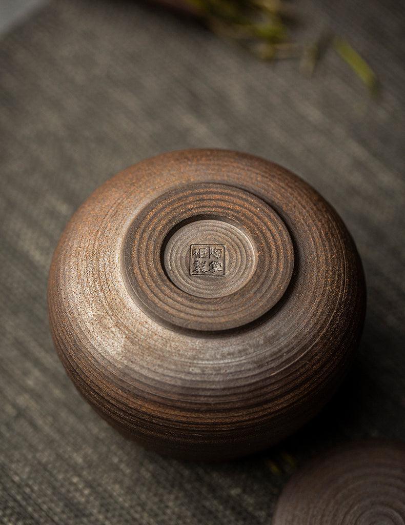 Tarro de Almacenamiento Sellado de Cerámica Japonesa Hecho a Mano Wabi-Sabi
