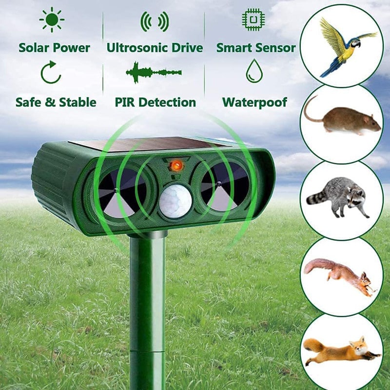 Repelente Ultrasonido de Animales Solar