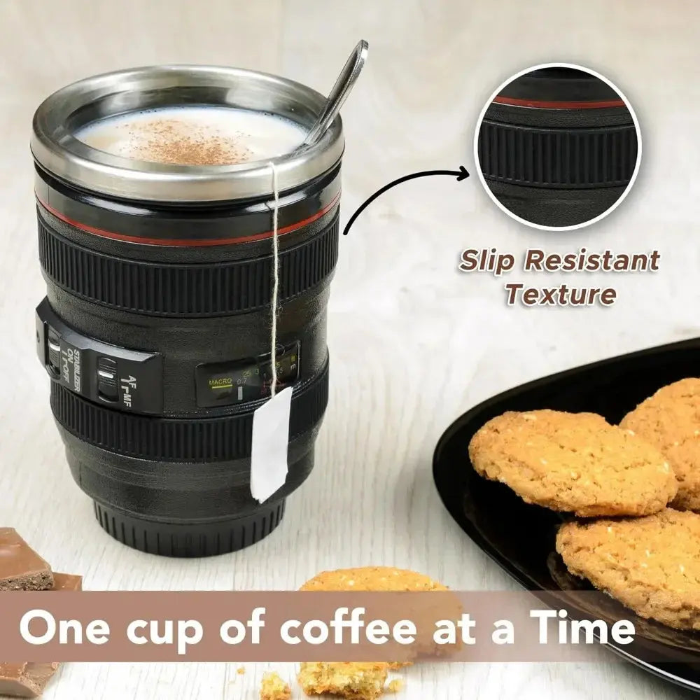Taza de Lente de Cámara – Aislante y decorativa