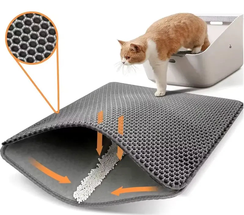 Kalsten | Alfombrilla para arena de gato – ¡Mantén tus pisos limpios y sin arena!
