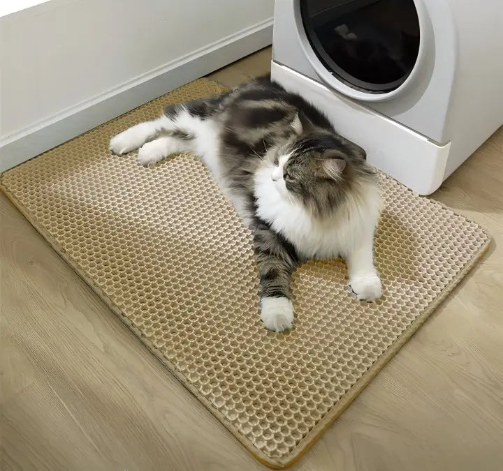 Kalsten | Alfombrilla para arena de gato – ¡Mantén tus pisos limpios y sin arena!