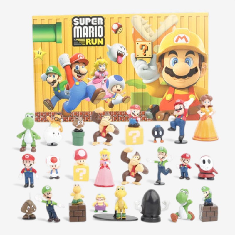 GameVerse – Calendario de Adviento de Navidad con Figuras de Mario y Sonic