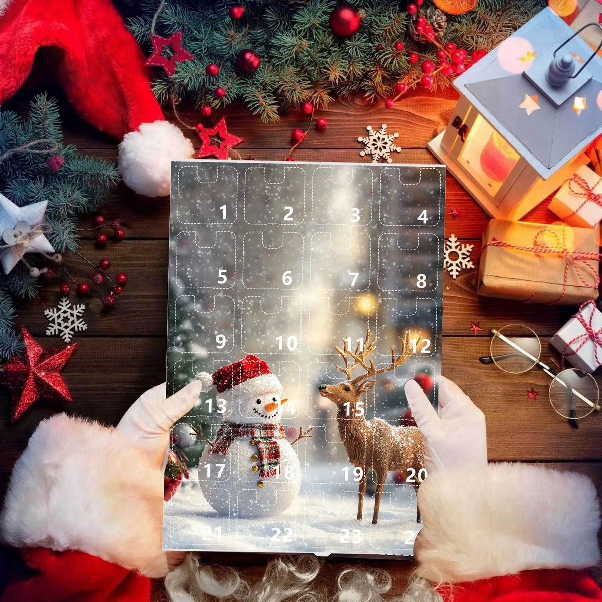 Calendario de Adviento Navideño 2025 con 24 Sorprisas para Niños y Adultos – Actividad Familiar Única