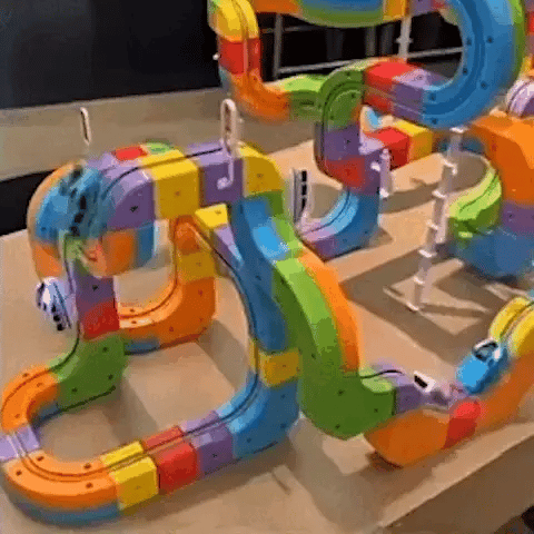Set de Construcción de Ferrocarriles 3D para Niños con Locomotora Recargable