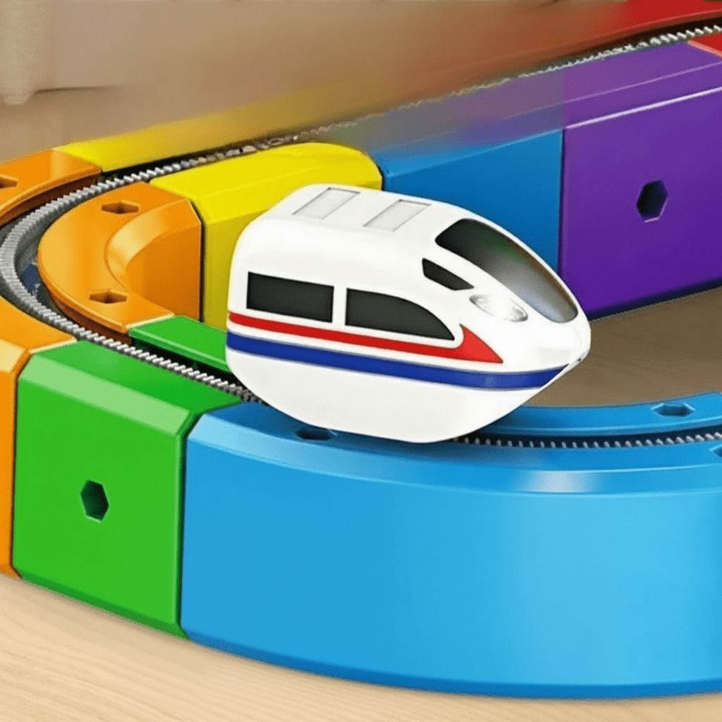 Set de Construcción de Ferrocarriles 3D para Niños con Locomotora Recargable