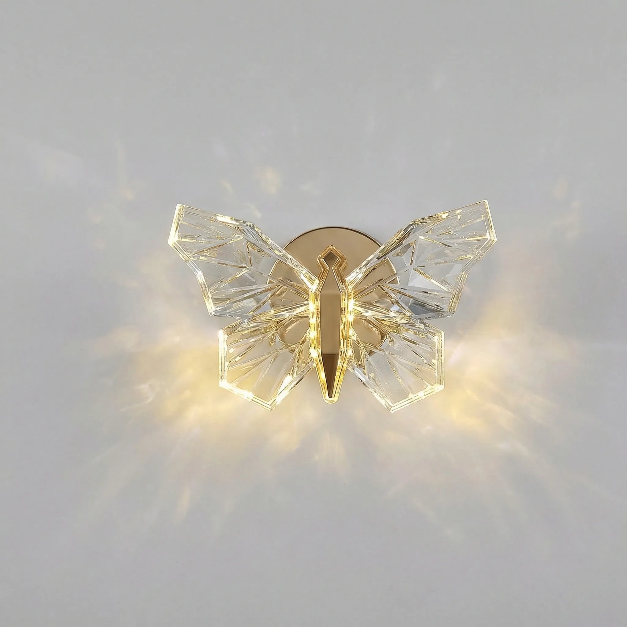 Aplique de Pared LED con Tecnología Energéticamente Eficiente y Diseño Escultórico – Lámpara de Pared en Forma de Mariposa