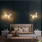 Aplique de Pared LED con Tecnología Energéticamente Eficiente y Diseño Escultórico – Lámpara de Pared en Forma de Mariposa