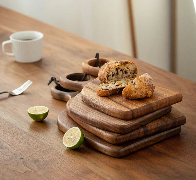 Utensilios de Cocina Tabla de Cortar de Madera de Nuez - Paquete de 2