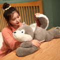 Lobo de peluche relajante – un compañero de lujo que proporciona alivio del estrés y comodidad para dormir – ideal para un descanso tranquilo para todos