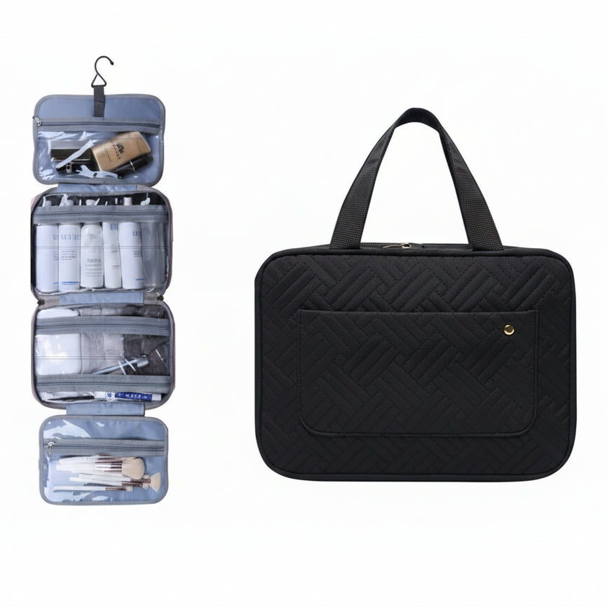 TRAVELTIDY – Organisateur de cosmétiques compact avec 4 compartiments