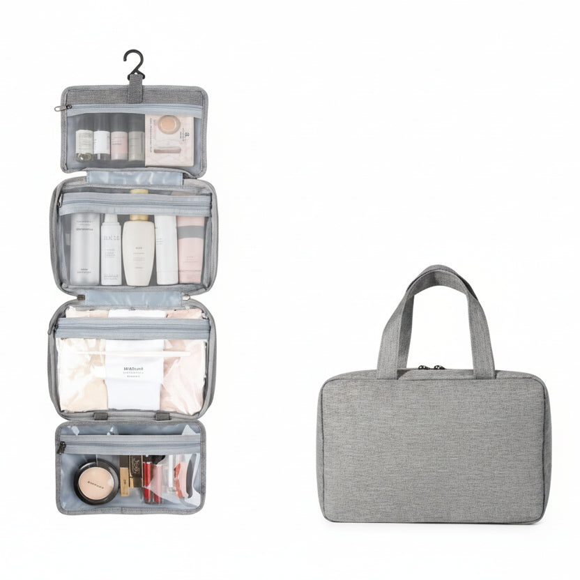 TRAVELTIDY – Organisateur de cosmétiques compact avec 4 compartiments