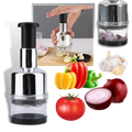 Picadora compacta de verduras y ajo de acero inoxidable para una cocina eficiente