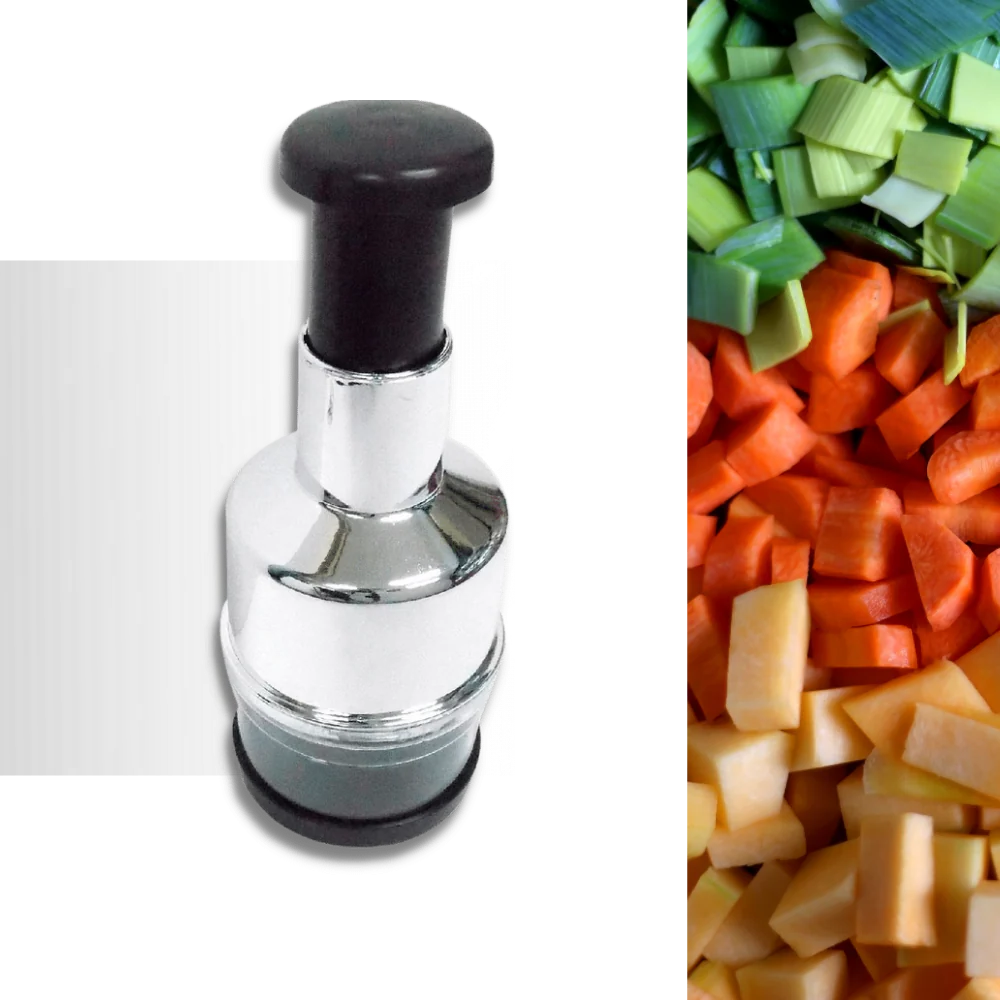 Picadora compacta de verduras y ajo de acero inoxidable para una cocina eficiente