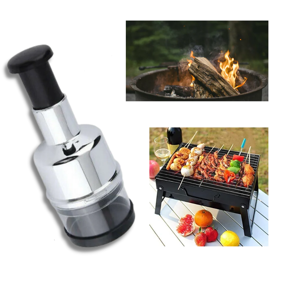 Picadora compacta de verduras y ajo de acero inoxidable para una cocina eficiente