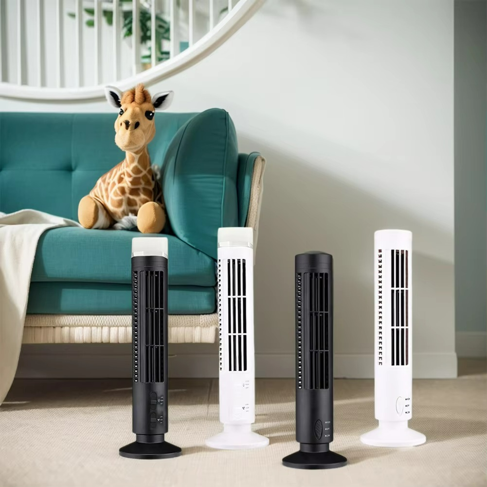 Ventilador de torre compacto – diseño moderno sin aspas para seguridad y funcionamiento silencioso – ideal para un toque de frescura estiloso y moderno en tu interior