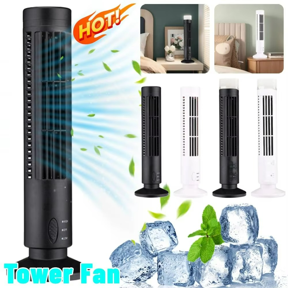 Ventilador de torre compacto – diseño moderno sin aspas para seguridad y funcionamiento silencioso – ideal para un toque de frescura estiloso y moderno en tu interior