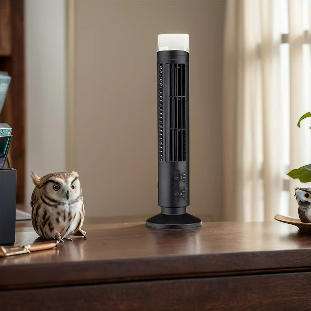 Ventilador de torre compacto – diseño moderno sin aspas para seguridad y funcionamiento silencioso – ideal para un toque de frescura estiloso y moderno en tu interior